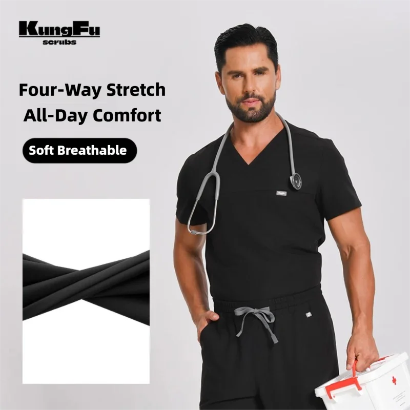 Medical Lab Uniform - KUNGFU SCRUBS Men Surgical Uniforms Scrub