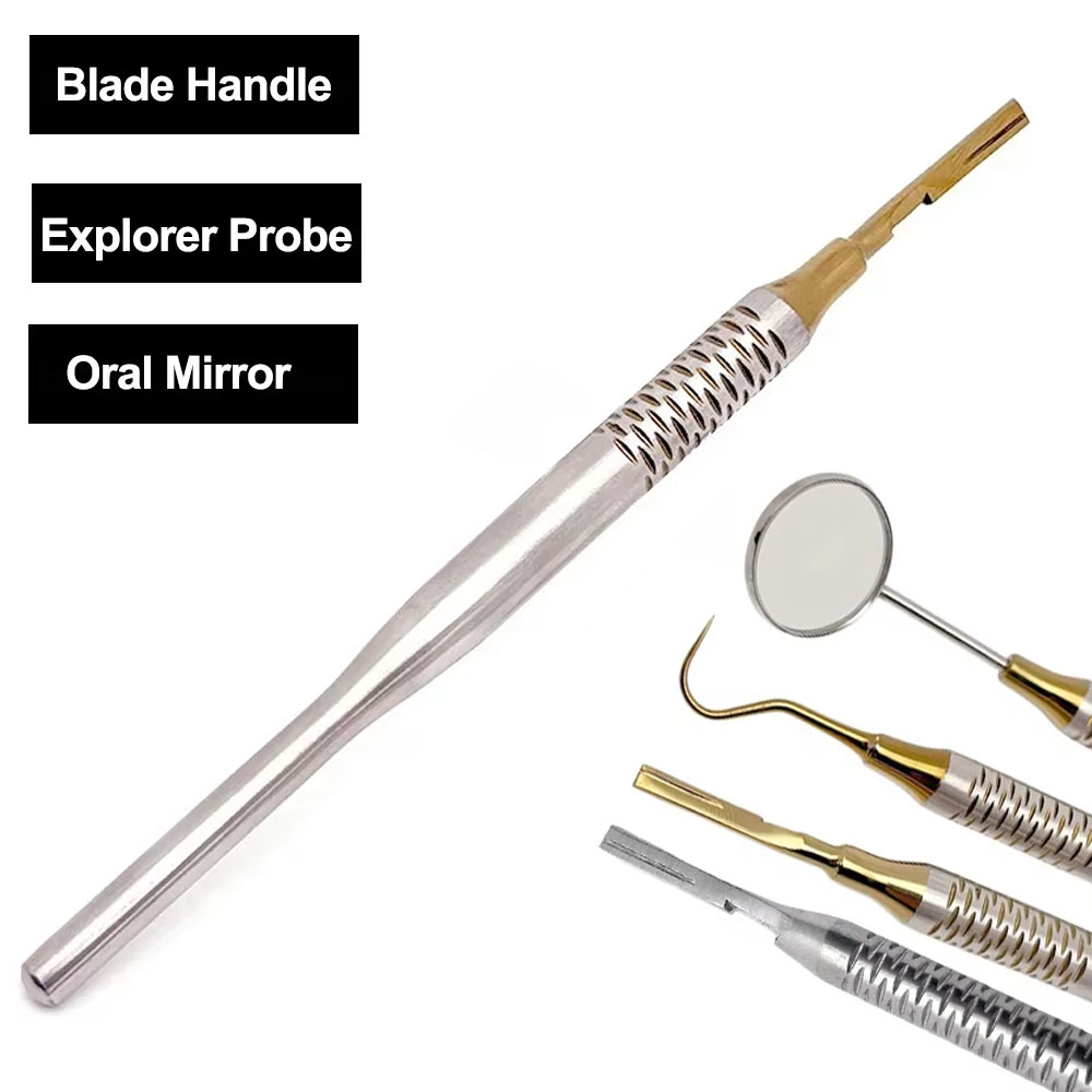 Dental Mirror Probe - 1Pc Stainless Steel Dental Mouth Mirror