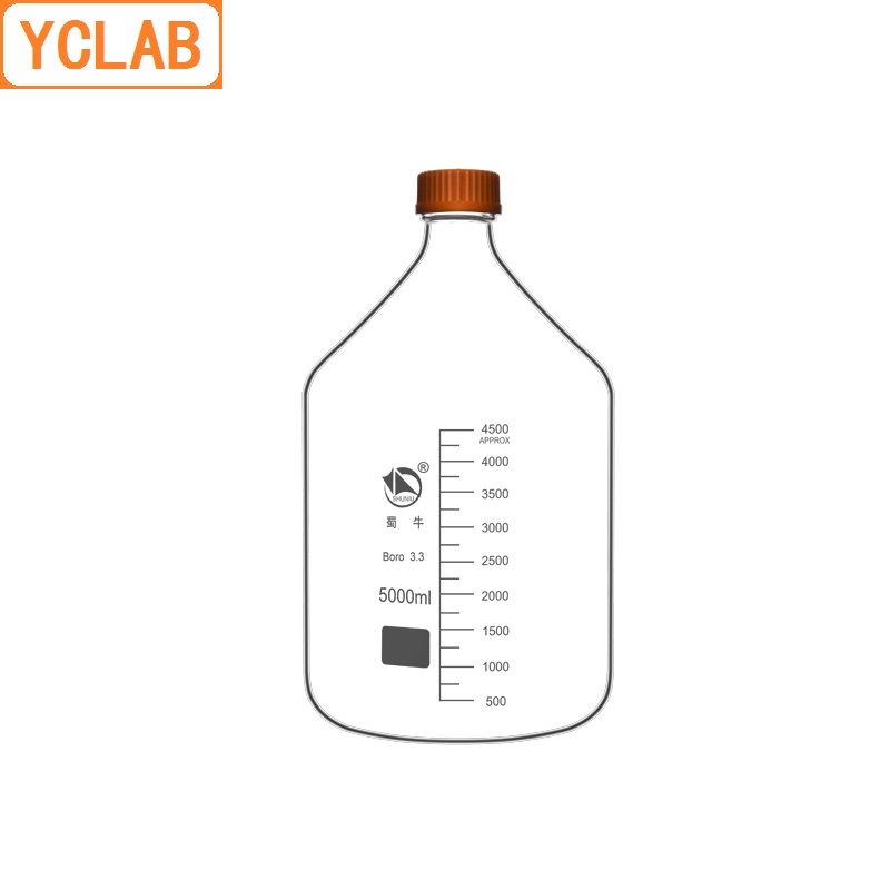 Medical Lab Equipment - YCLAB 5000mL Reagent Bottle 5L Screw