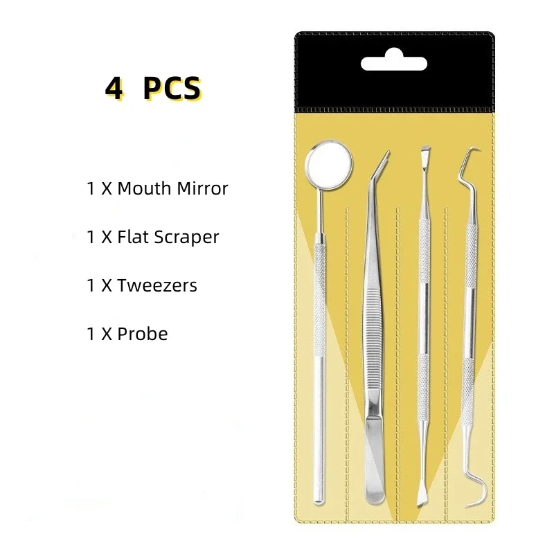 Dental Mirror Probe - 3pcs/4pcs Stainless Steel Dentist Clean Tools