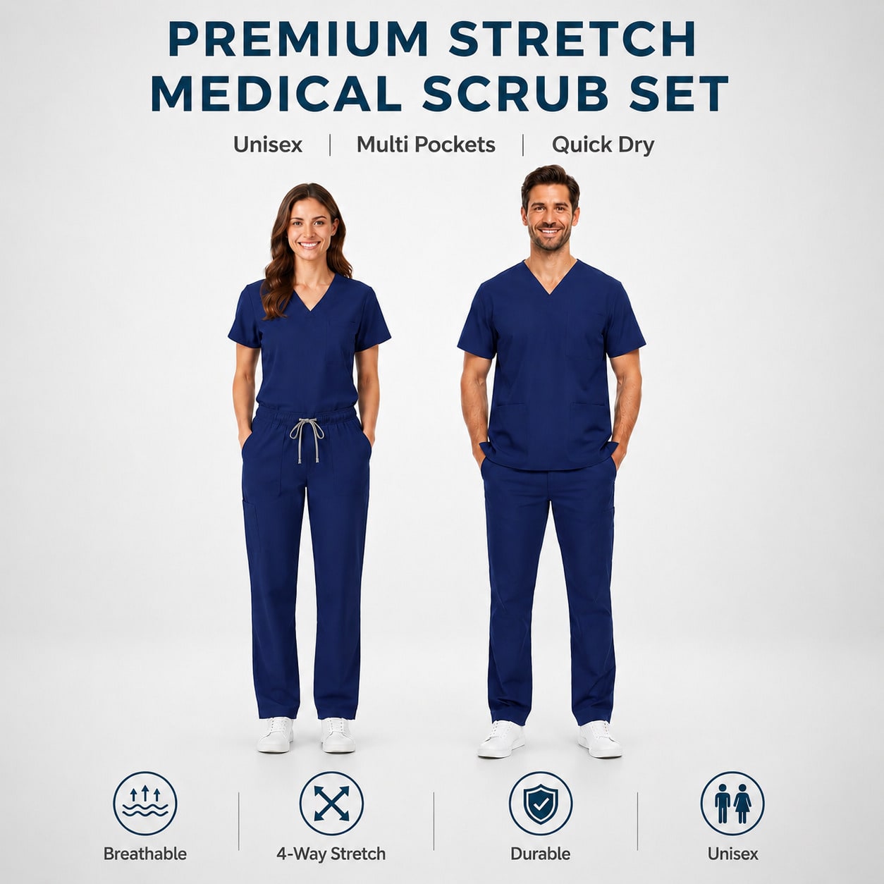 Medical Lab Uniform - Unisex Healthcare Uniforms Men Women Nursing