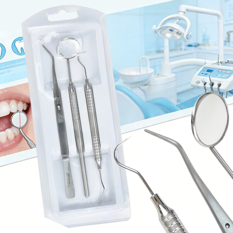Dental Mirror Probe - 3Pcs Dental Stainless Steel Mirror Probe