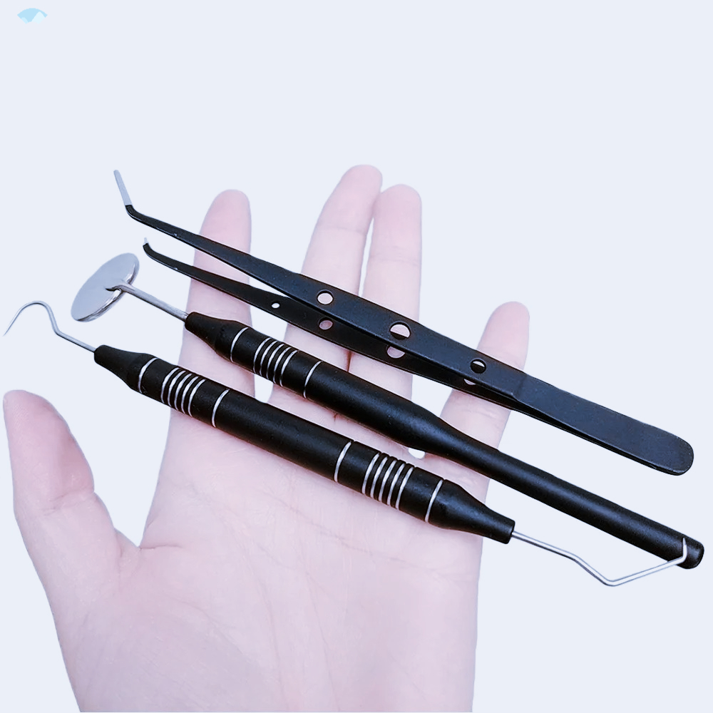 Black Gold 3Pcs Dental Instrum - Dental Mirror Probe review and price