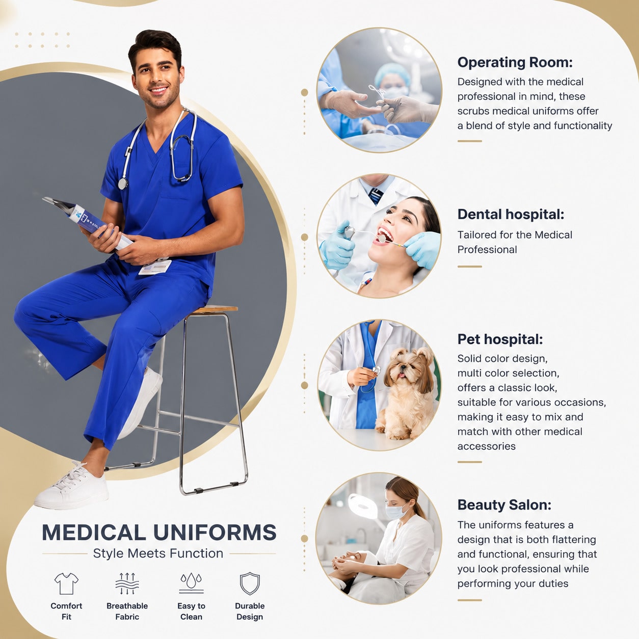 Unisex Healthcare Uniforms Men - Medical Lab Uniform review and price