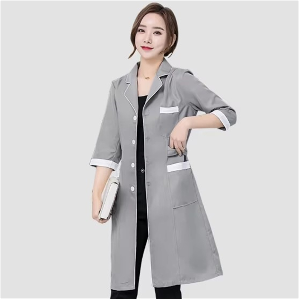 High grade gray solid color sl - Medical Lab Uniform review and price